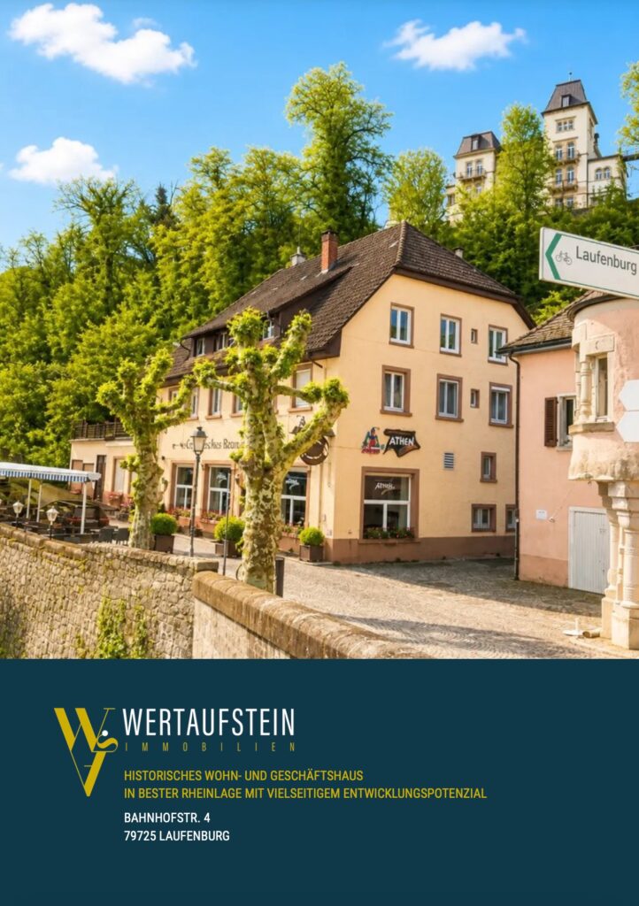 Exposé Titelbild: historisches Wohn- und Geschäftshaus Bahnhofstr. 4 in Laufenburg am Hochrhein